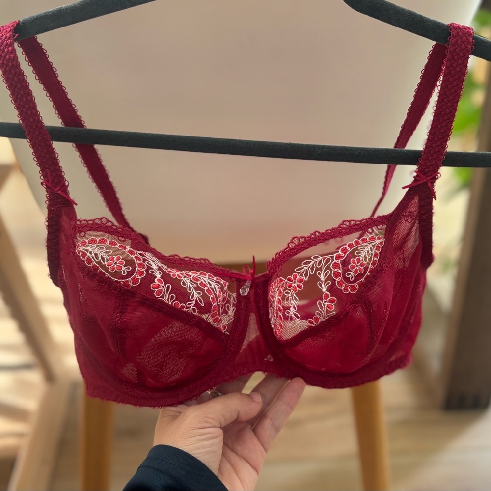 Fantasie Red Lace balconette Size 30E (DDD)
